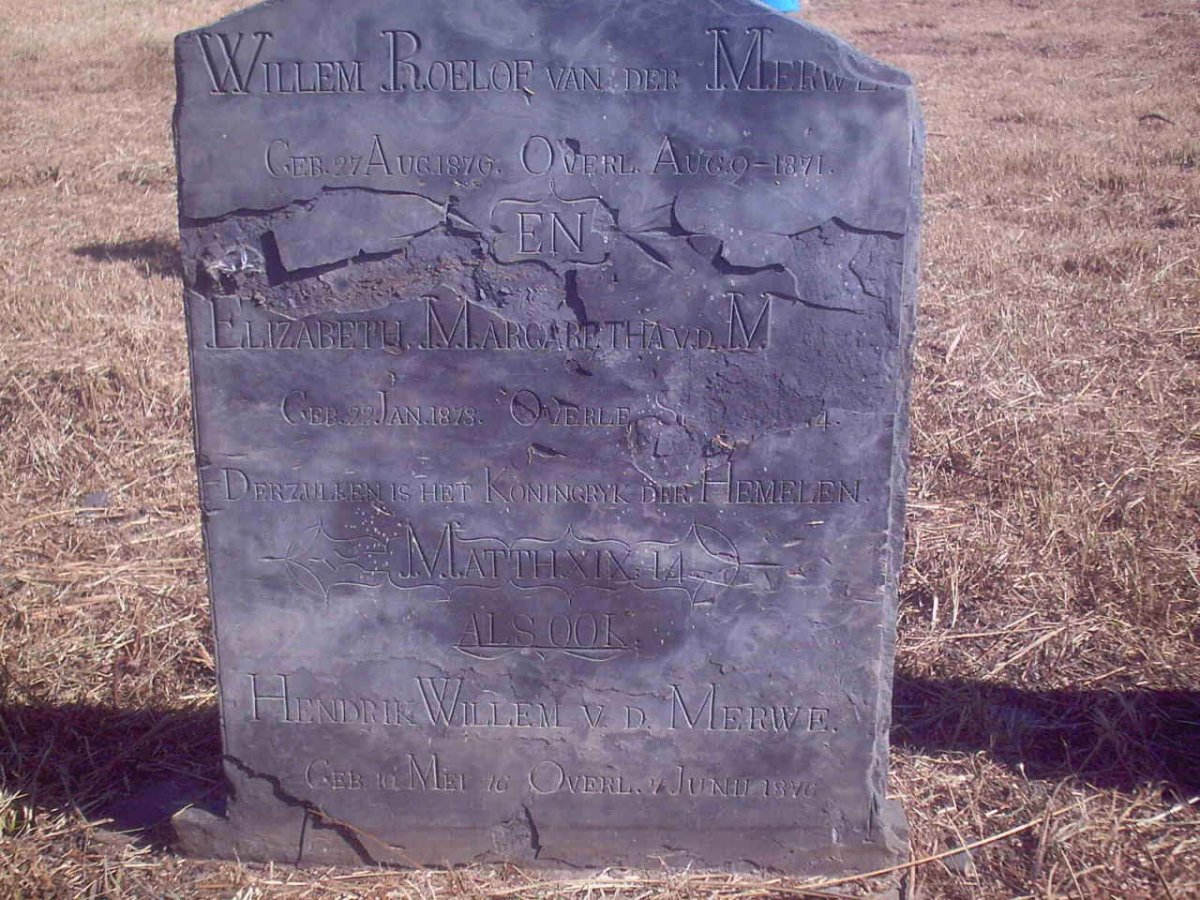 MERWE, van der