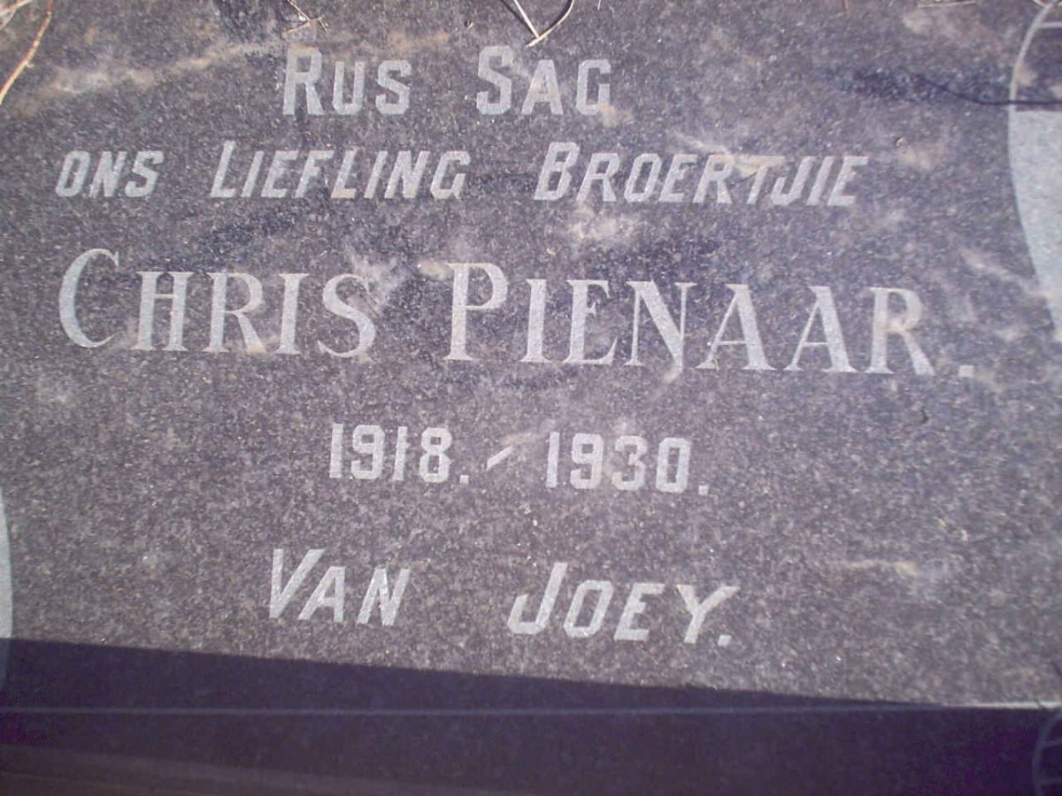 PIENAAR Chris 1918-1930