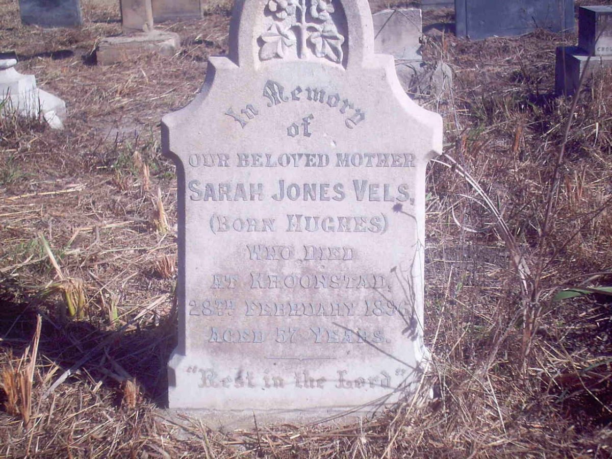 VELS Sarah Jones nee HUGHES -1896
