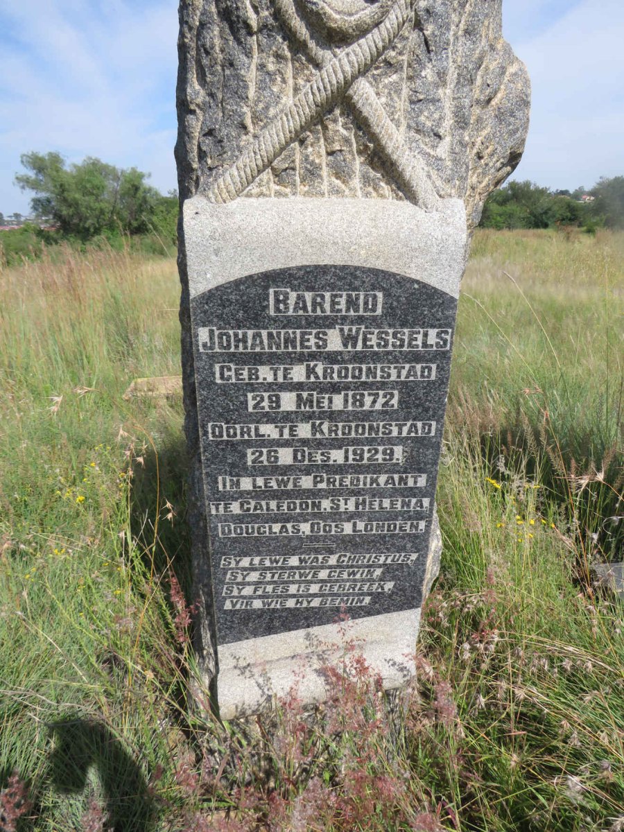 WESSELS Barend Johannes 1872-1929