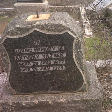YAZBEK Anthony 1877-1923