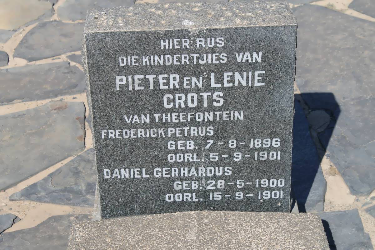 CROTS Frederick Petrus 1896-1901 :: CROTS Daniel Gerhardus 1900-1901