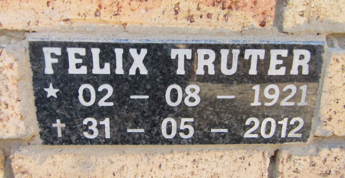 TRUTER Felix 1921-2012
