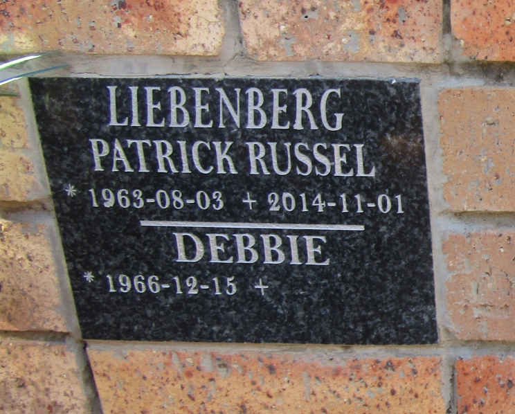 LIEBENBERG Patrick Russel 1963-2014 &amp; Debbie 1966-