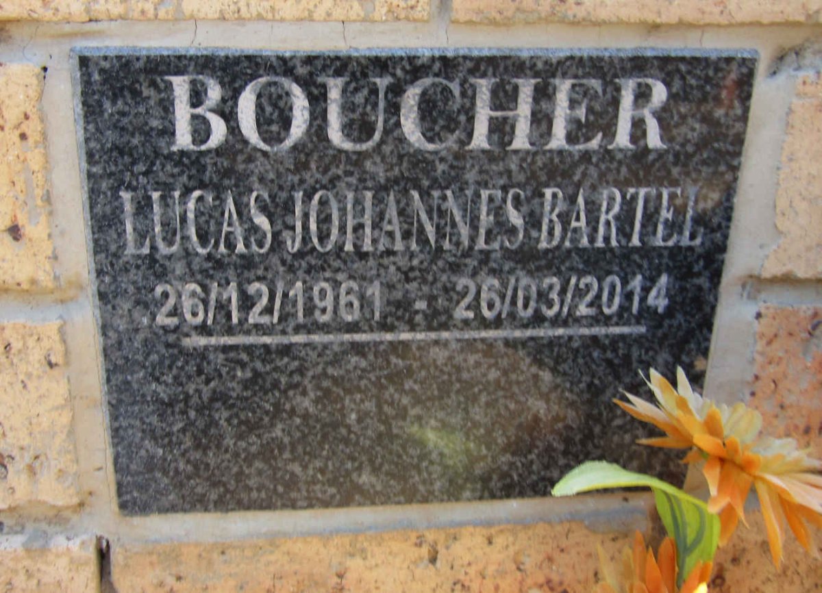 BOUCHER Lucas Johannes Bartel 1961-2014