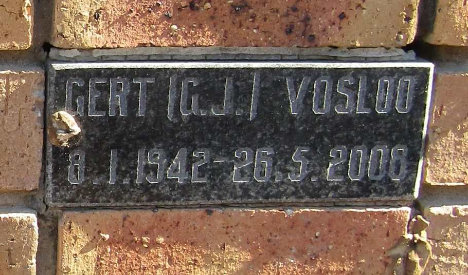 VOSLOO G.J. 1942-2008