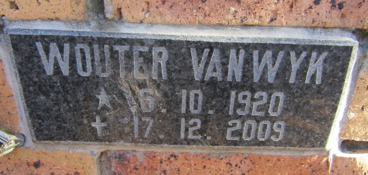 WYK Wouter, van 1920-2009