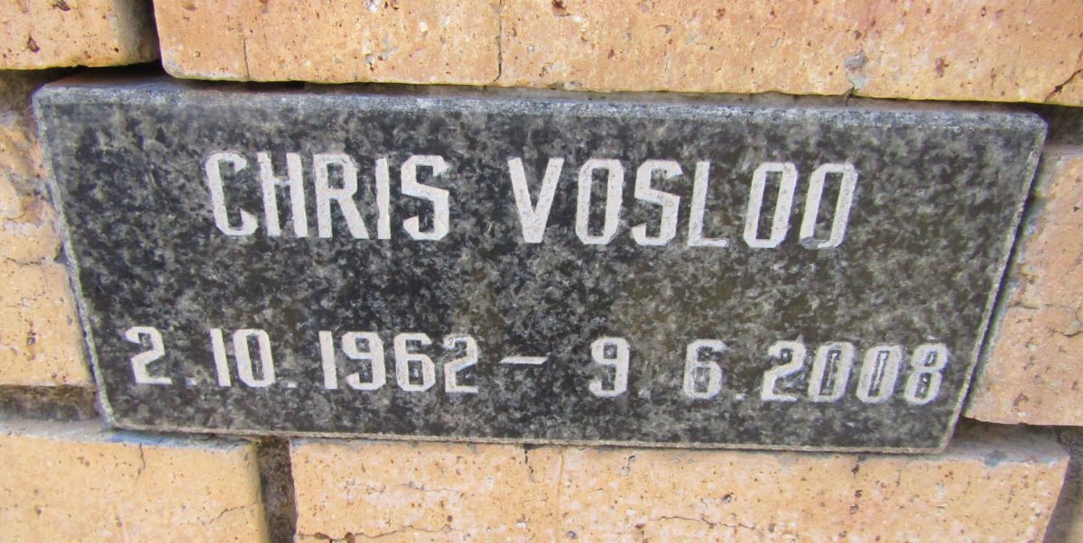 VOSLOO Chris 1962-2008