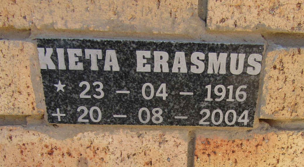 ERASMUS Kieta 1916-2004