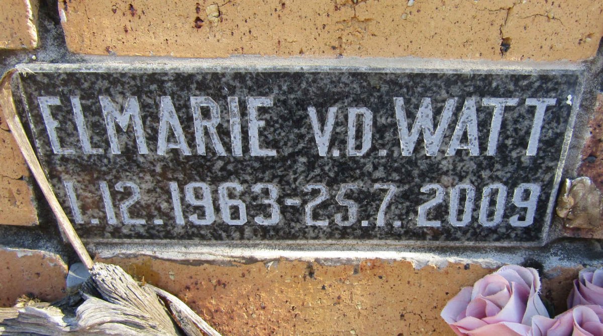 WATT Elmarie, v.d. 1963-2009