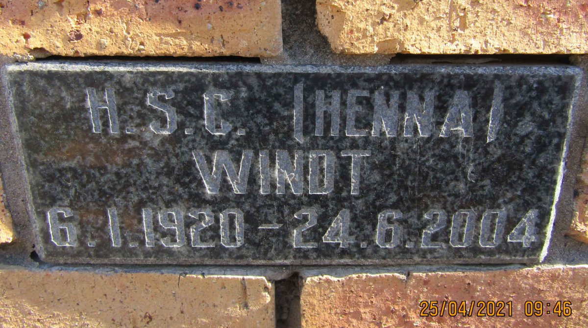 WINDT H.S.C. 1920-2004