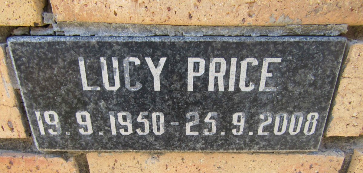 PRICE Lucy 1950-2008
