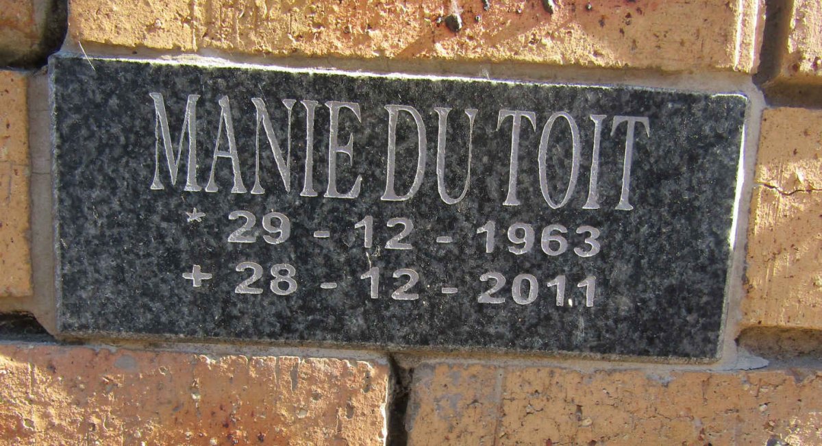 TOIT Manie, du 1963-2011
