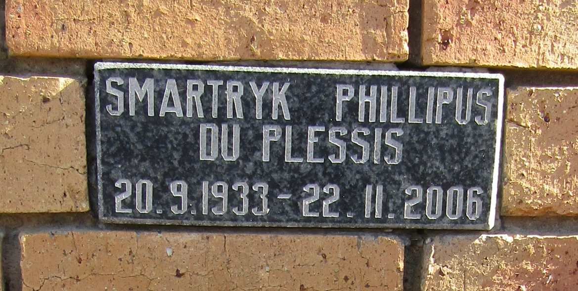 PLESSIS Smartryk Phillipus, du 1933-2006