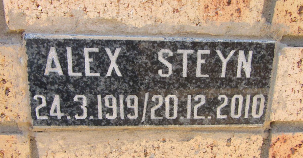 STEYN Alex 1919-2010