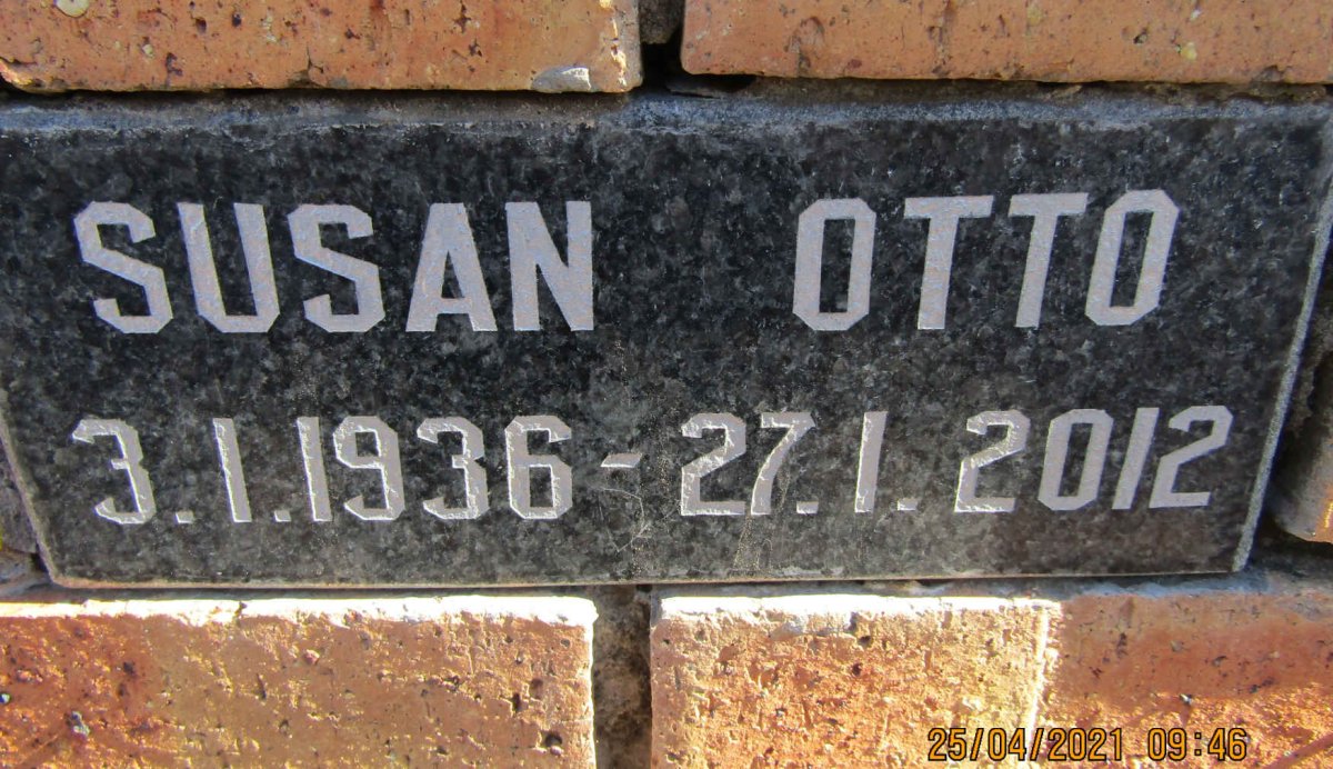 OTTO Susan 1936-2012