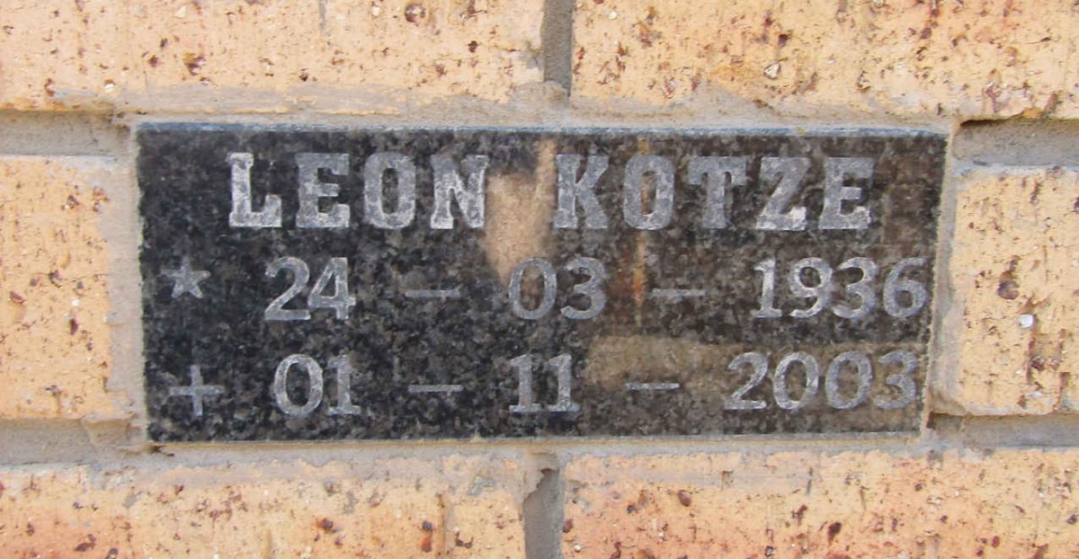 KOTZE Leon 1936-2003