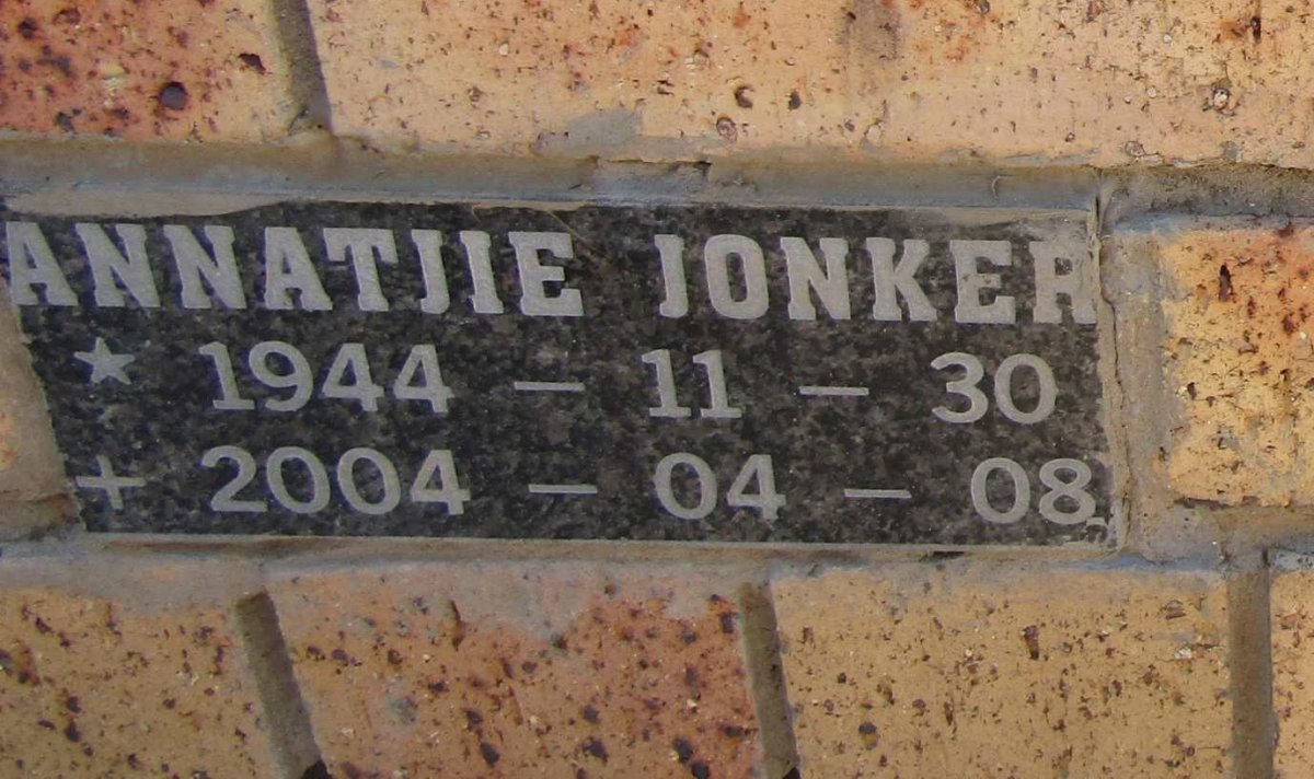 JONKER Annatjie 1944-2004
