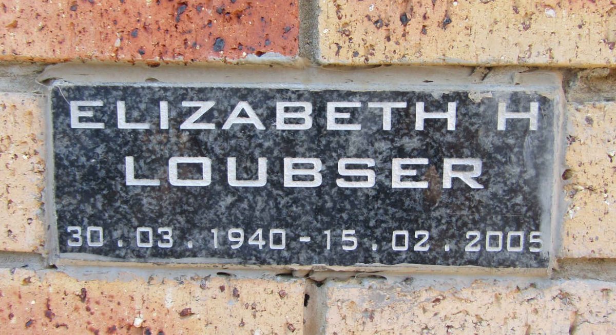 LOUBSER Elizabeth H. 1940-2005