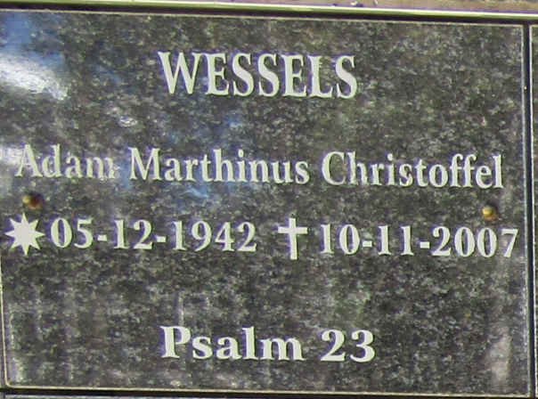 WESSELS Adam Marthinus Christoffel 1942-2007