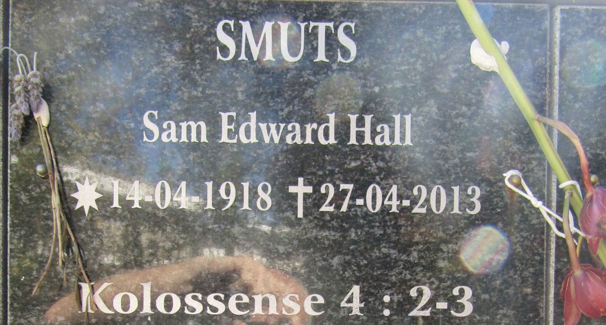 SMUTS Sam Edward Hall 1918-2013