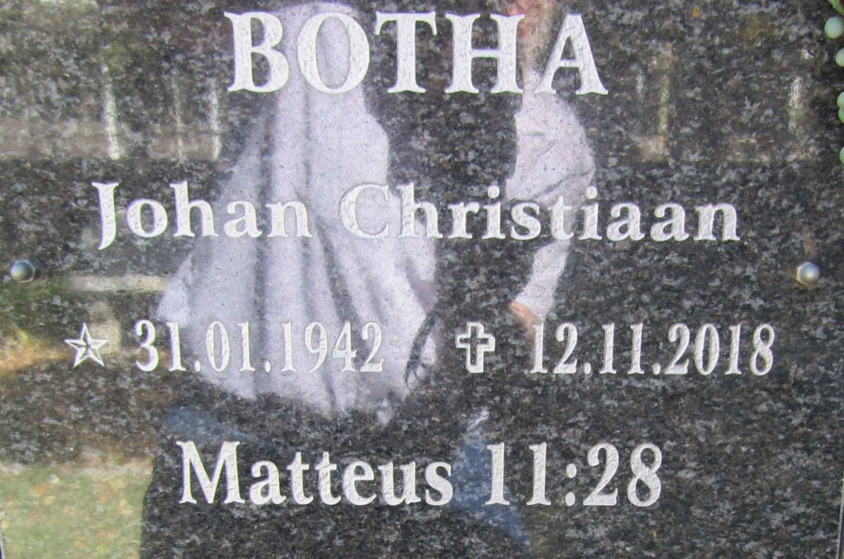 BOTHA Johan Christiaan 1942-2018