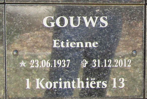 GOUWS Etienne 1937-2012