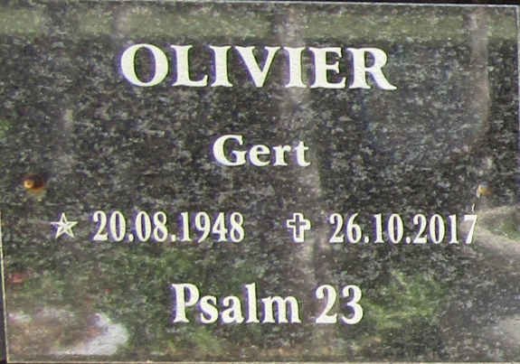 OLIVIER Gert 1948-2017
