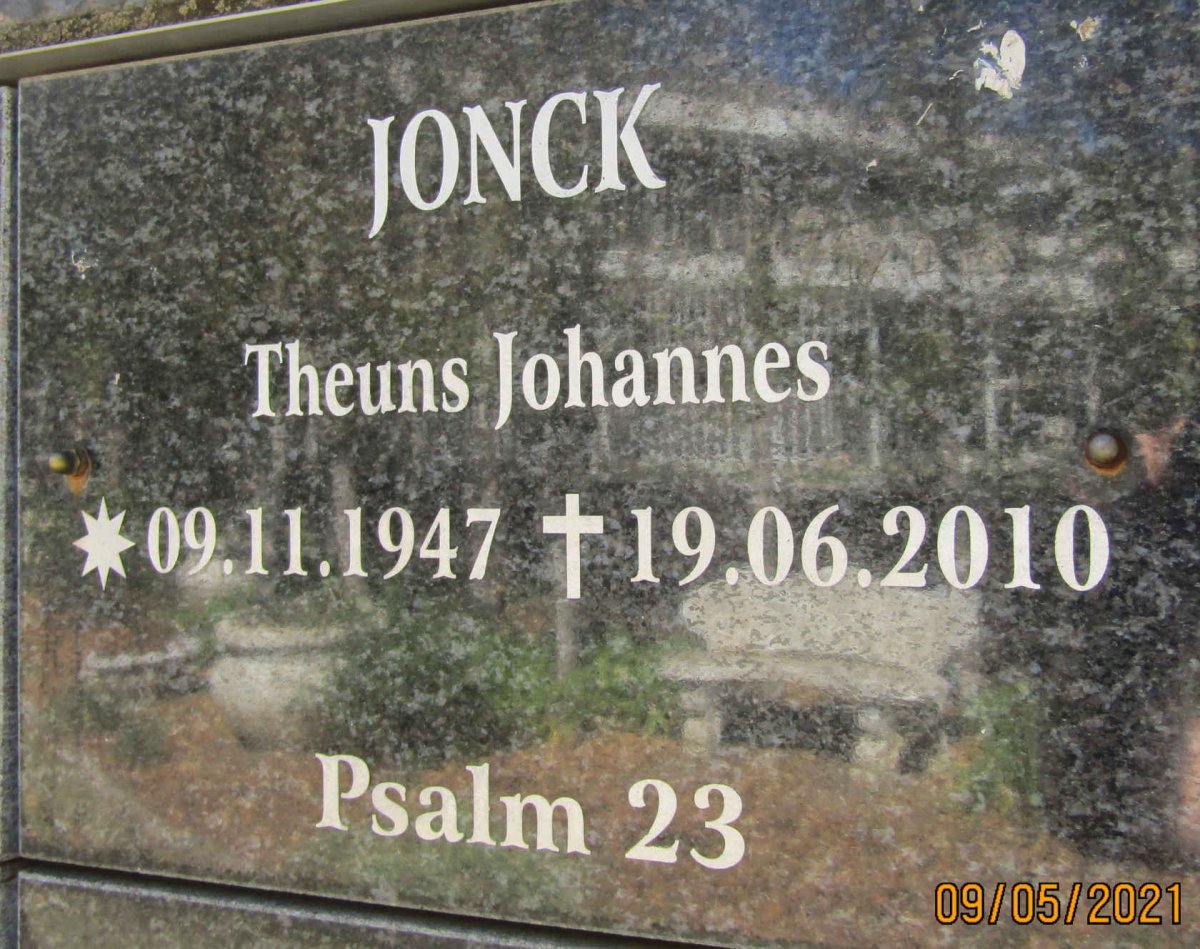 JONCK Theuns Johannes 1947-2010