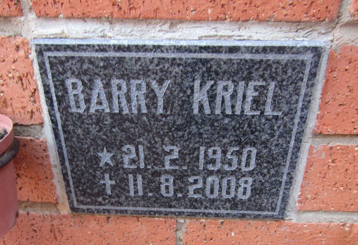 KRIEL Barry 1950-2008