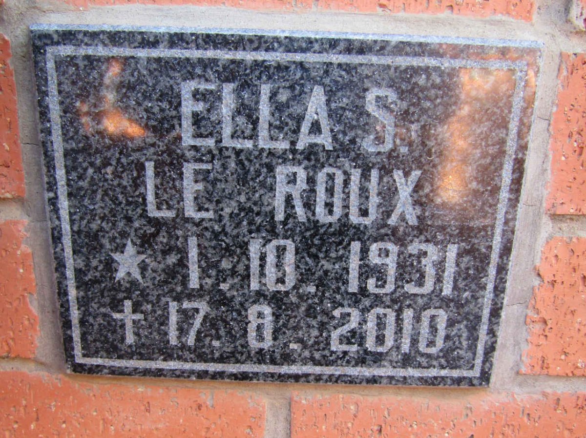 ROUX Ella S., le 1931-2010
