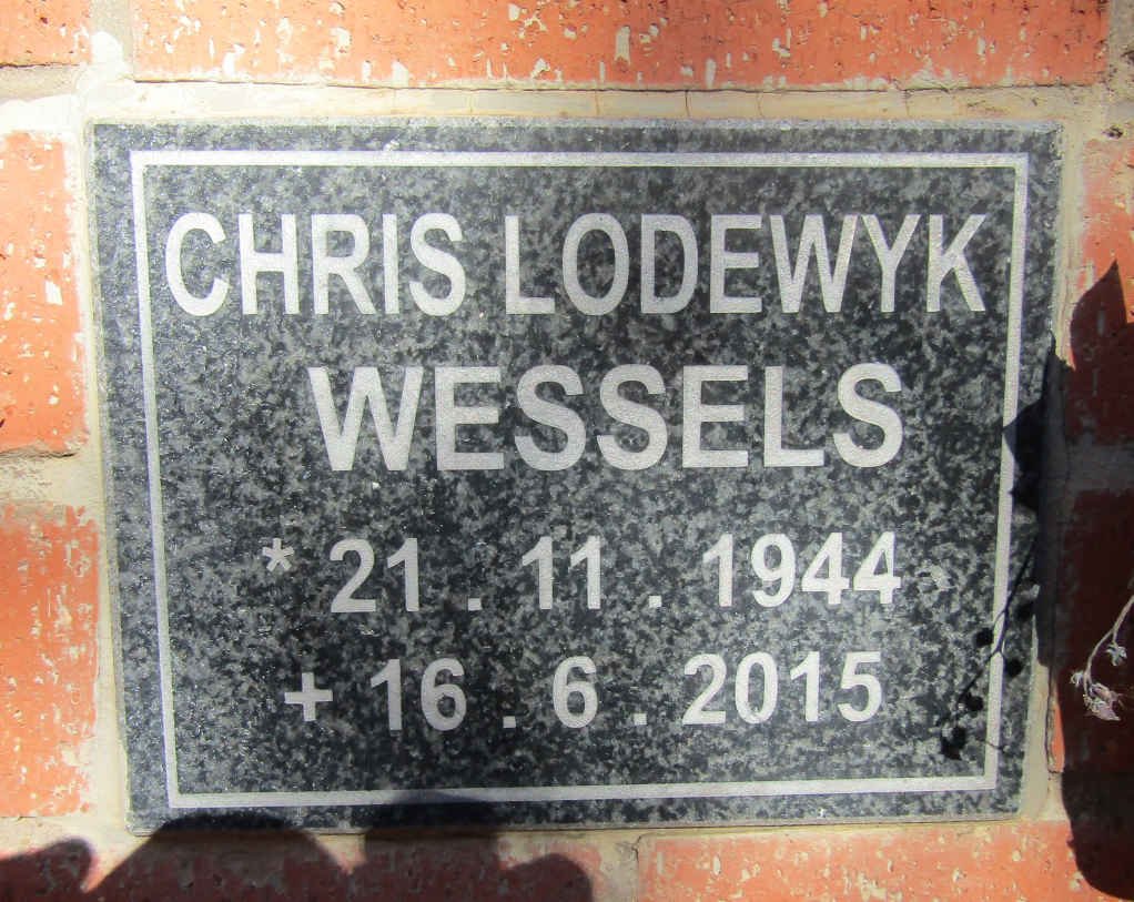 WESSELS Chris Lodewyk 1944-2015