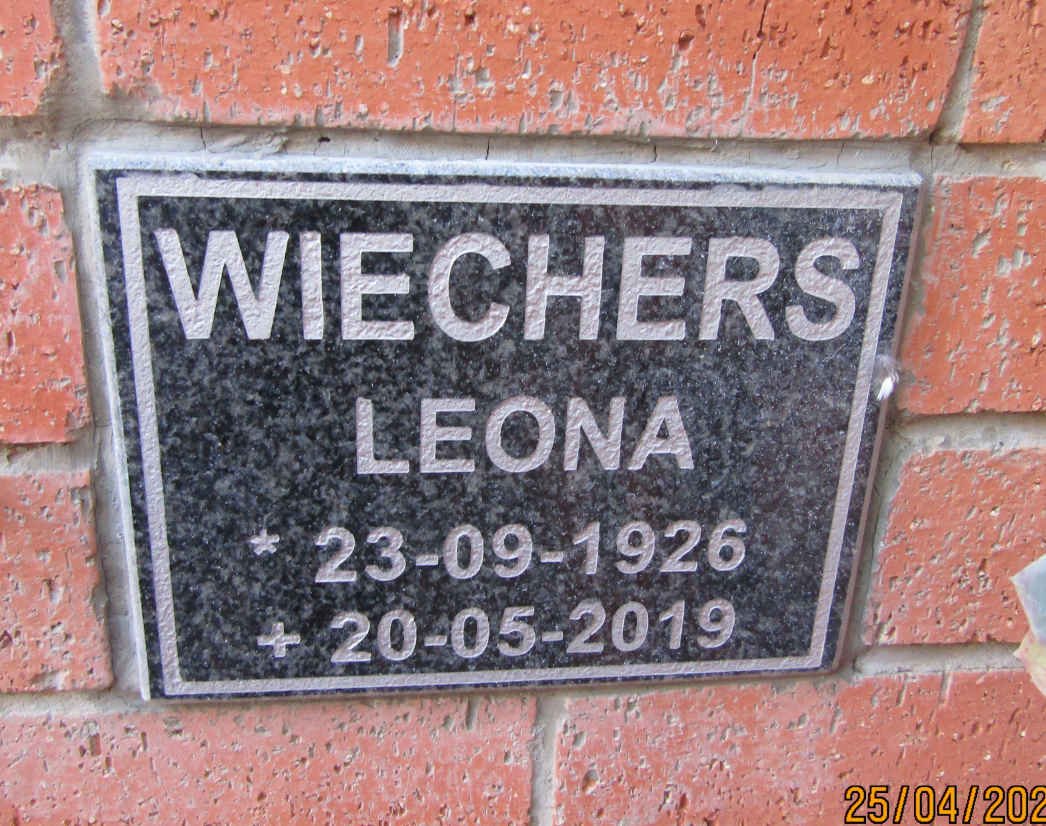 WIECHERS Leona 1926-2019