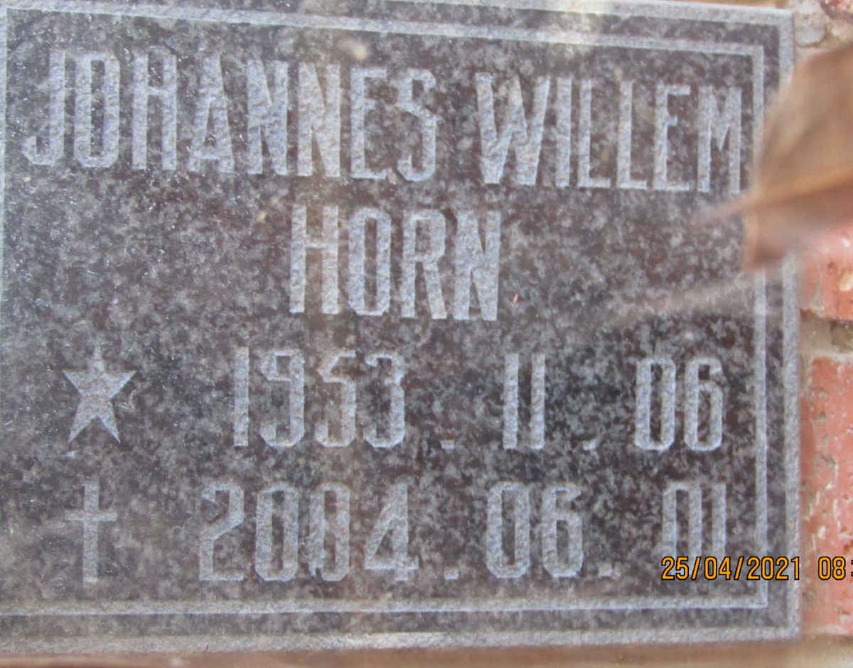 HORN Johannes Willem 1953-2004