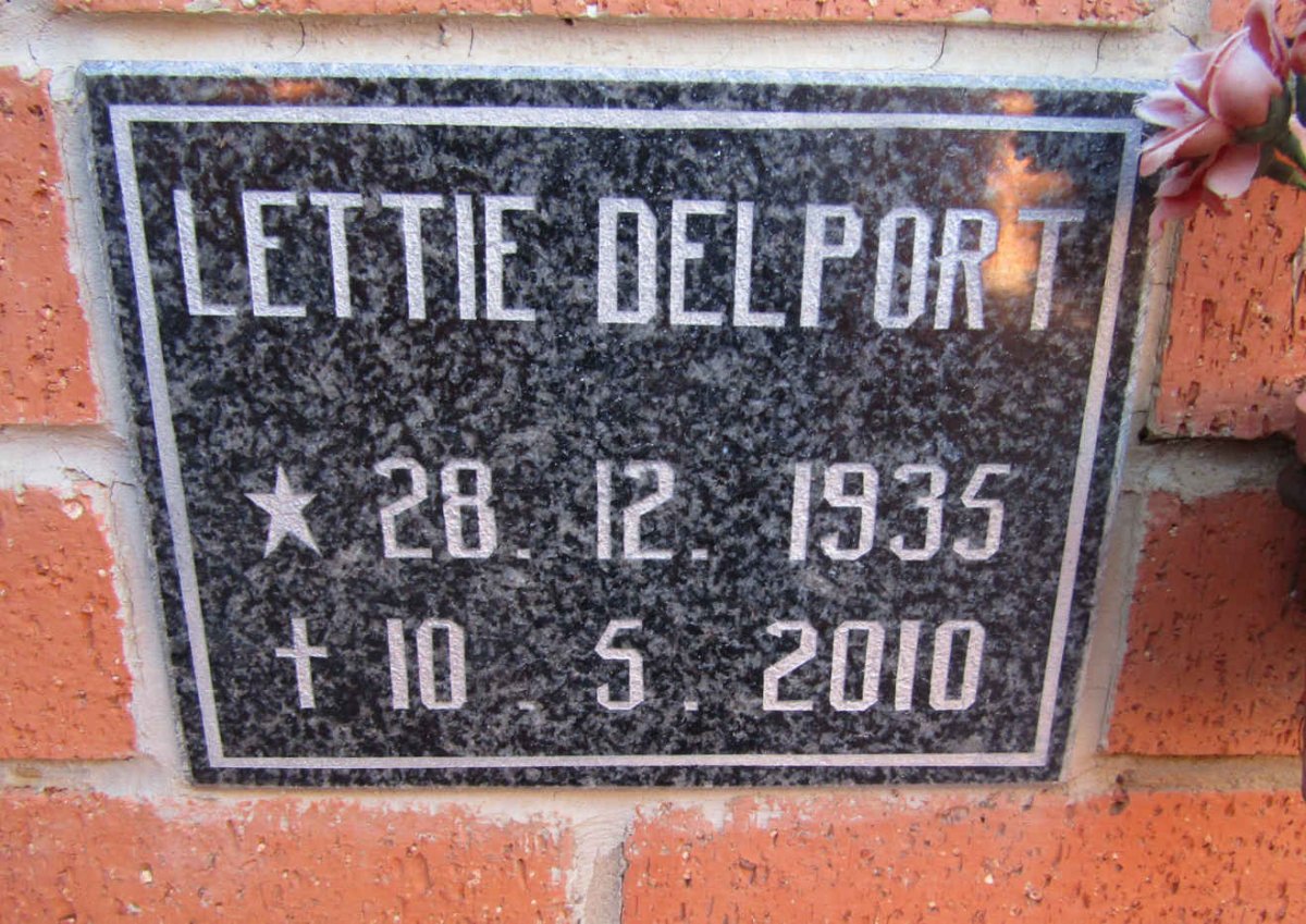 DELPORT Lettie 1935-2010