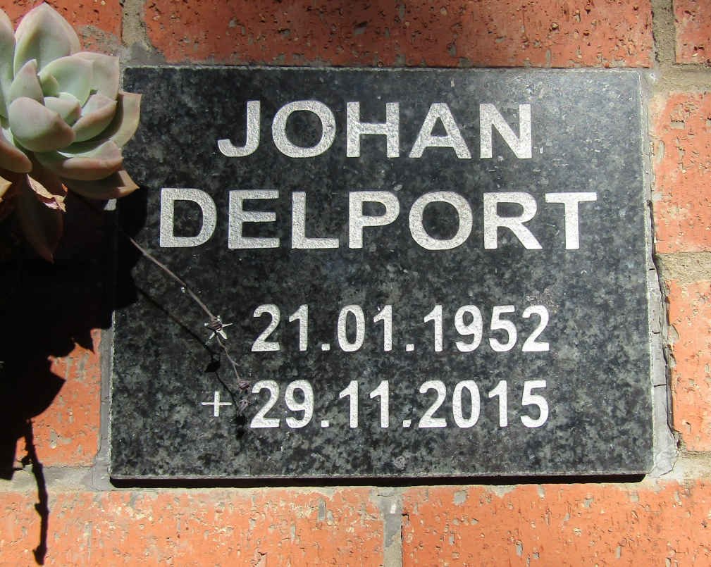 DELPORT Johan 1952-2015