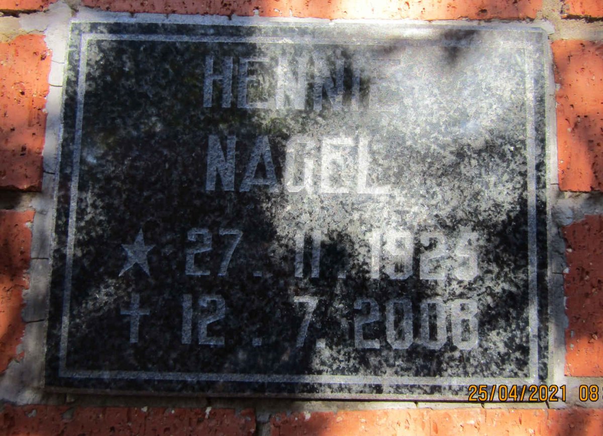 NAGEL Hennie 1925-2006