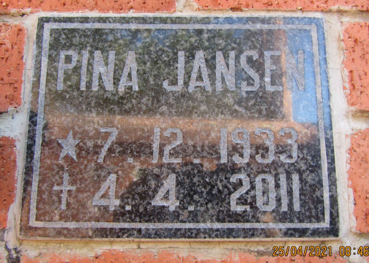 JANSEN Pina 1933-2011