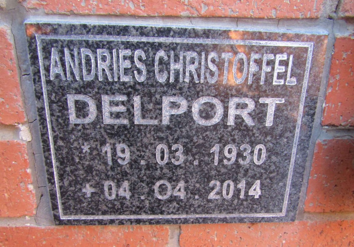 DELPORT Andries Christoffel 1930-2014