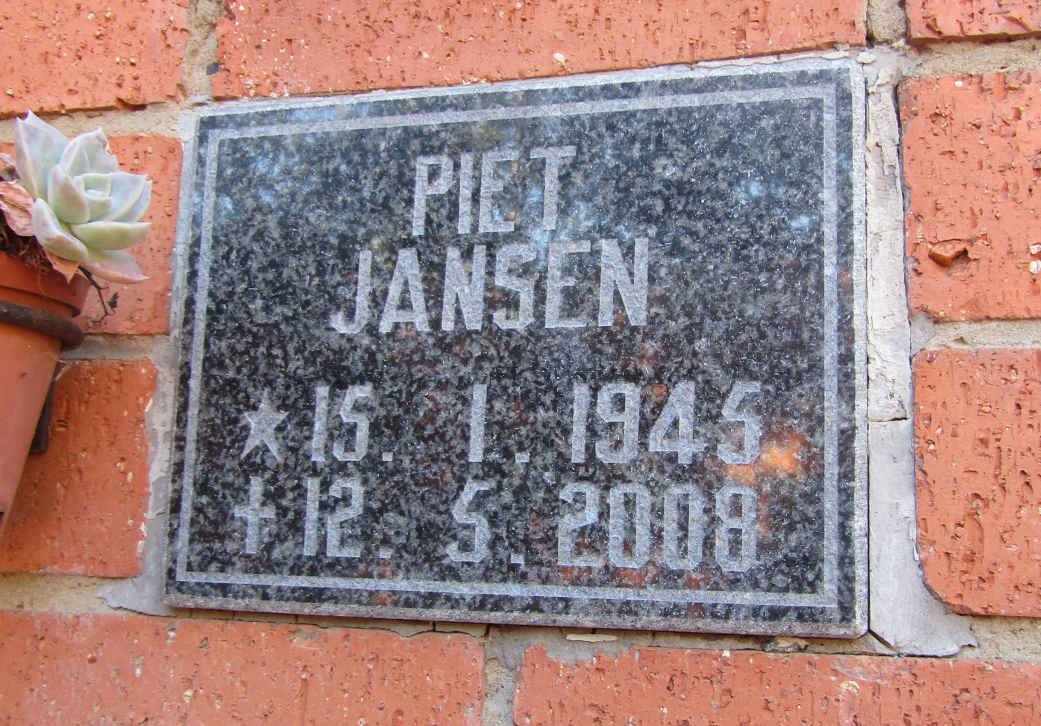 JANSEN Piet 1945-2008