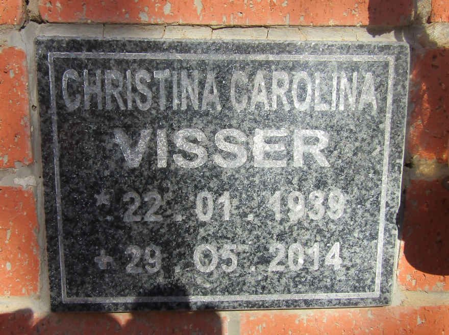 VISSER Christina Carolina 1939-2014