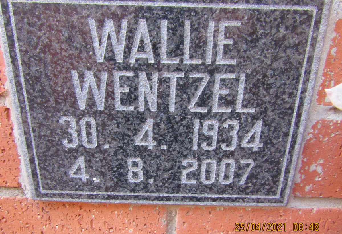 WENTZEL Wallie 1934-2007