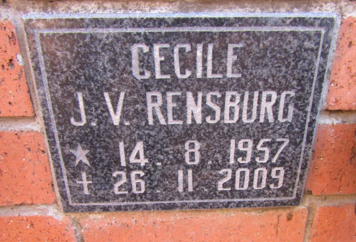 RENSBURG Cecile, J.v. 1957-2009