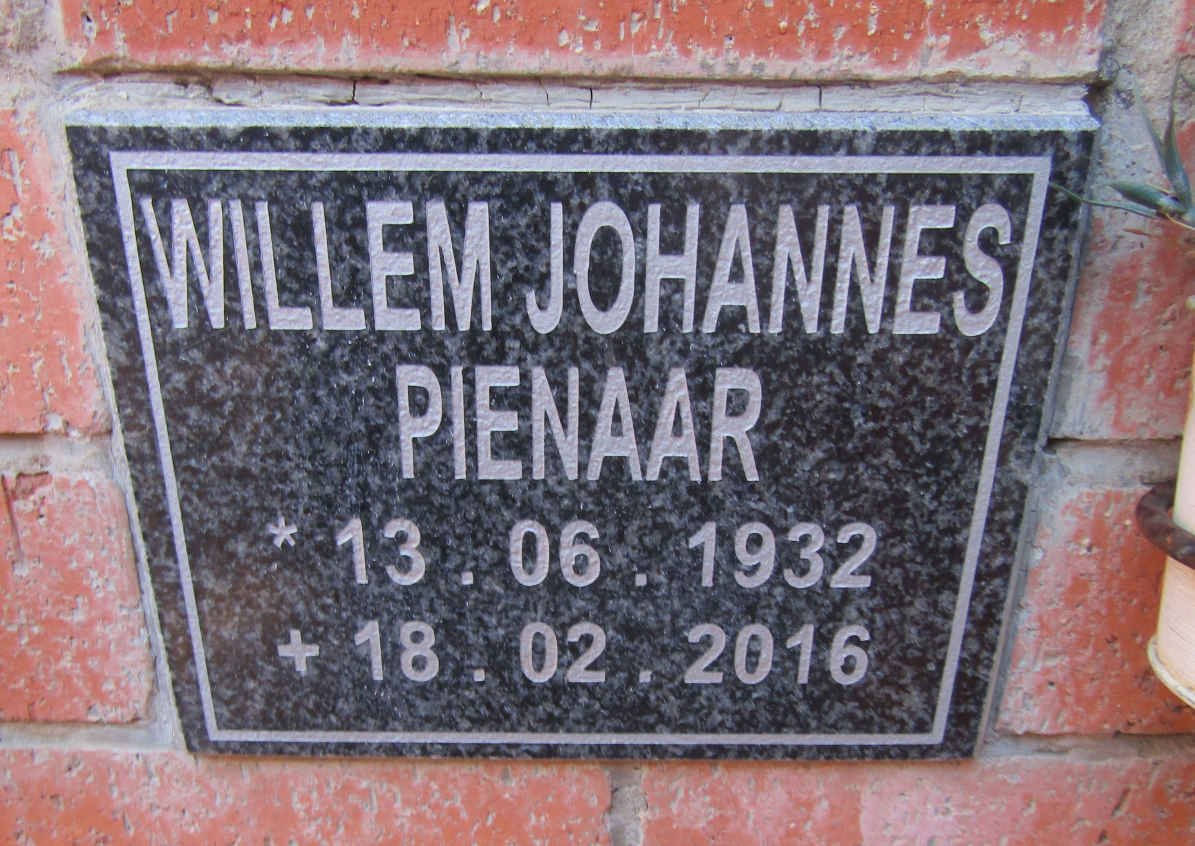 PIENAAR Willem Johannes 1932-2016