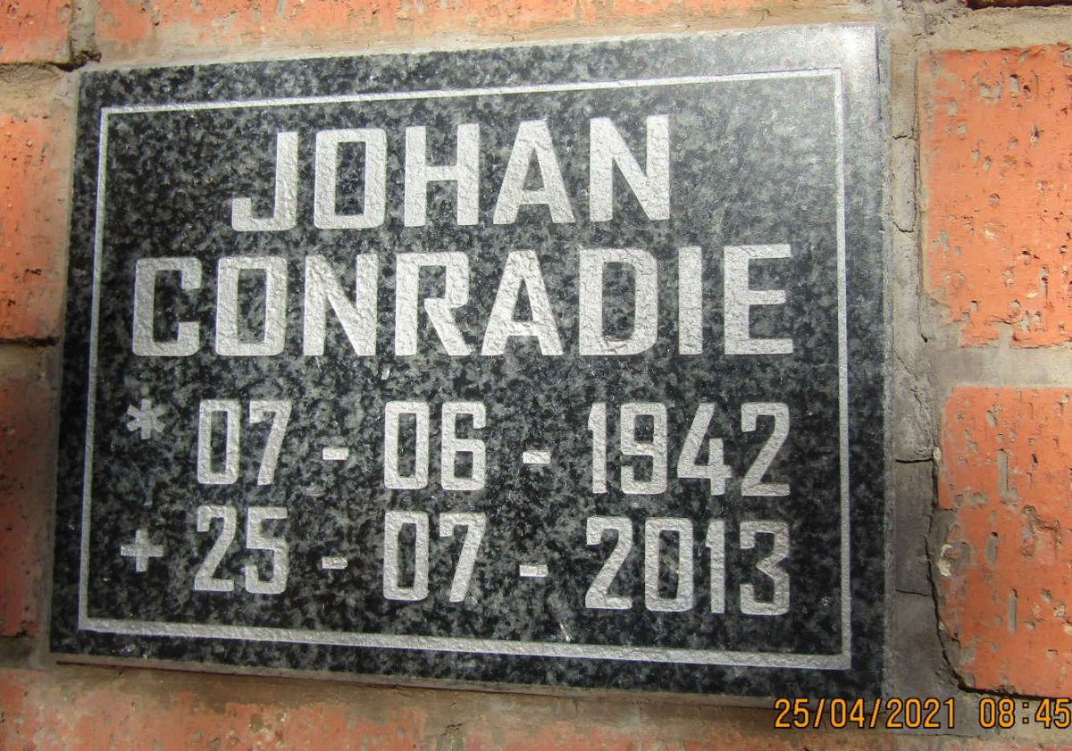 CONRADIE Johan 1942-2013