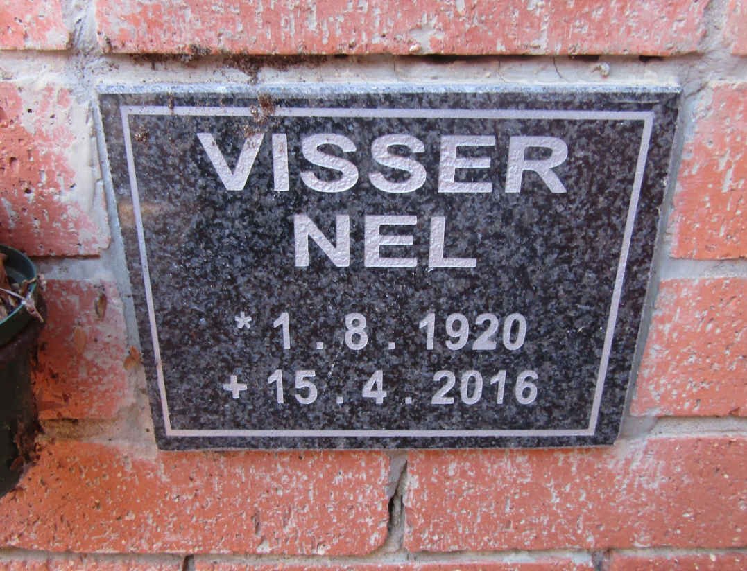 VISSER Nel 1920-2016