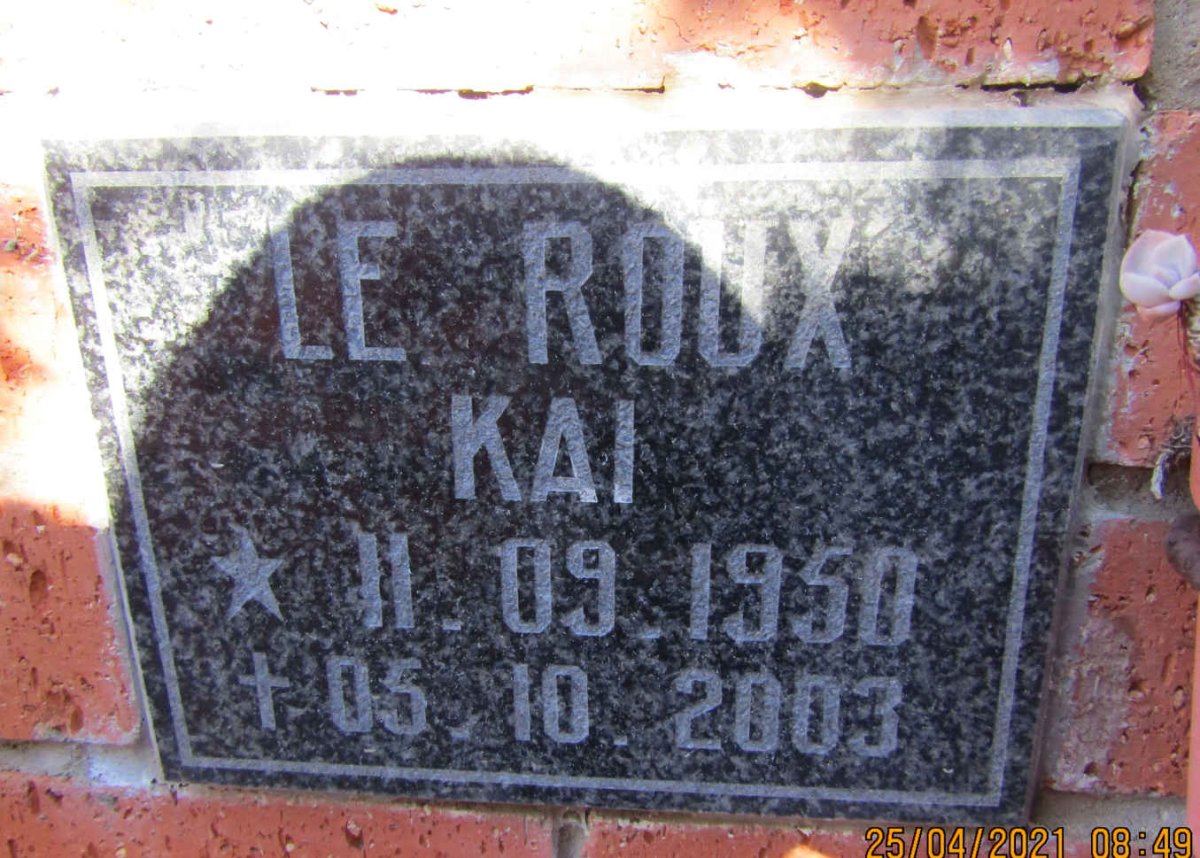 ROUX Kai, le 1950-2003