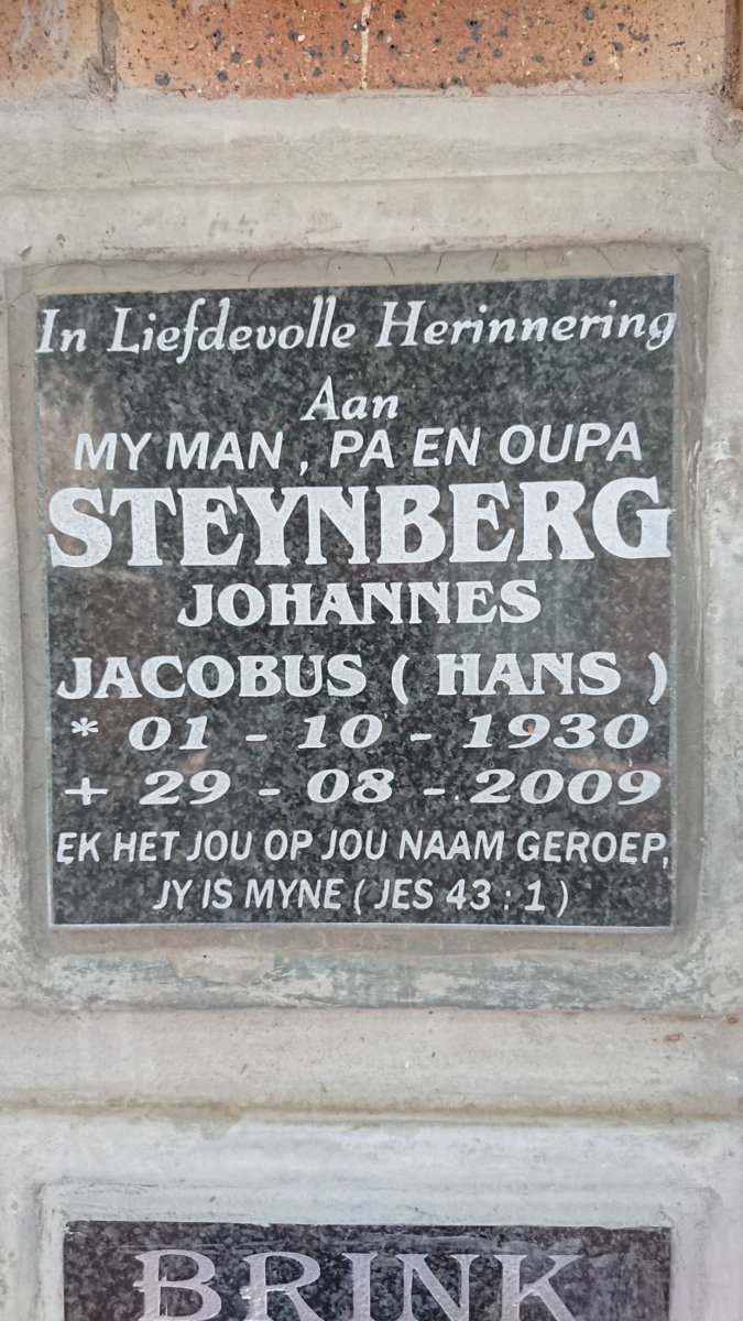 STEYNBERG Johannes Jacobus 1930-2009