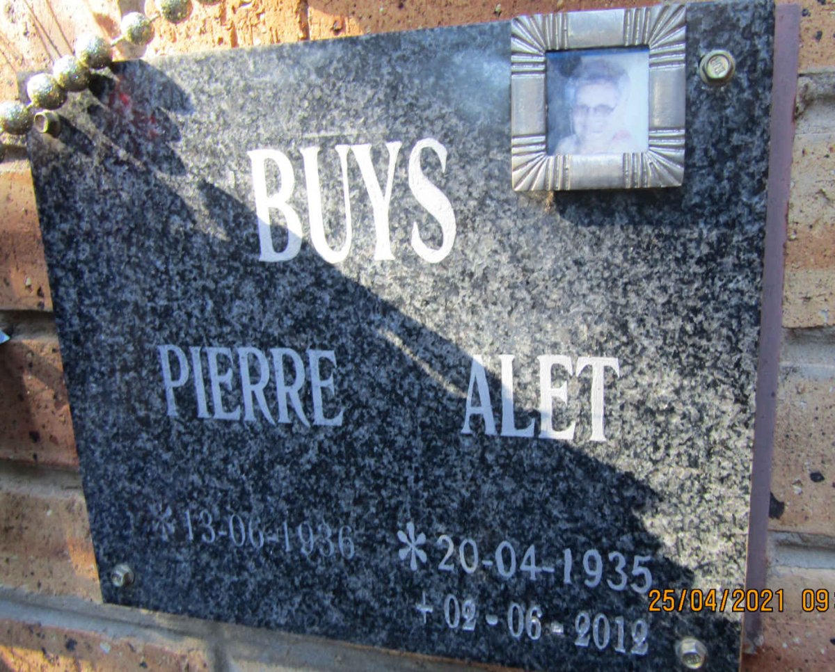 BUYS Pierre 1936- &amp; Alet 1935-2012