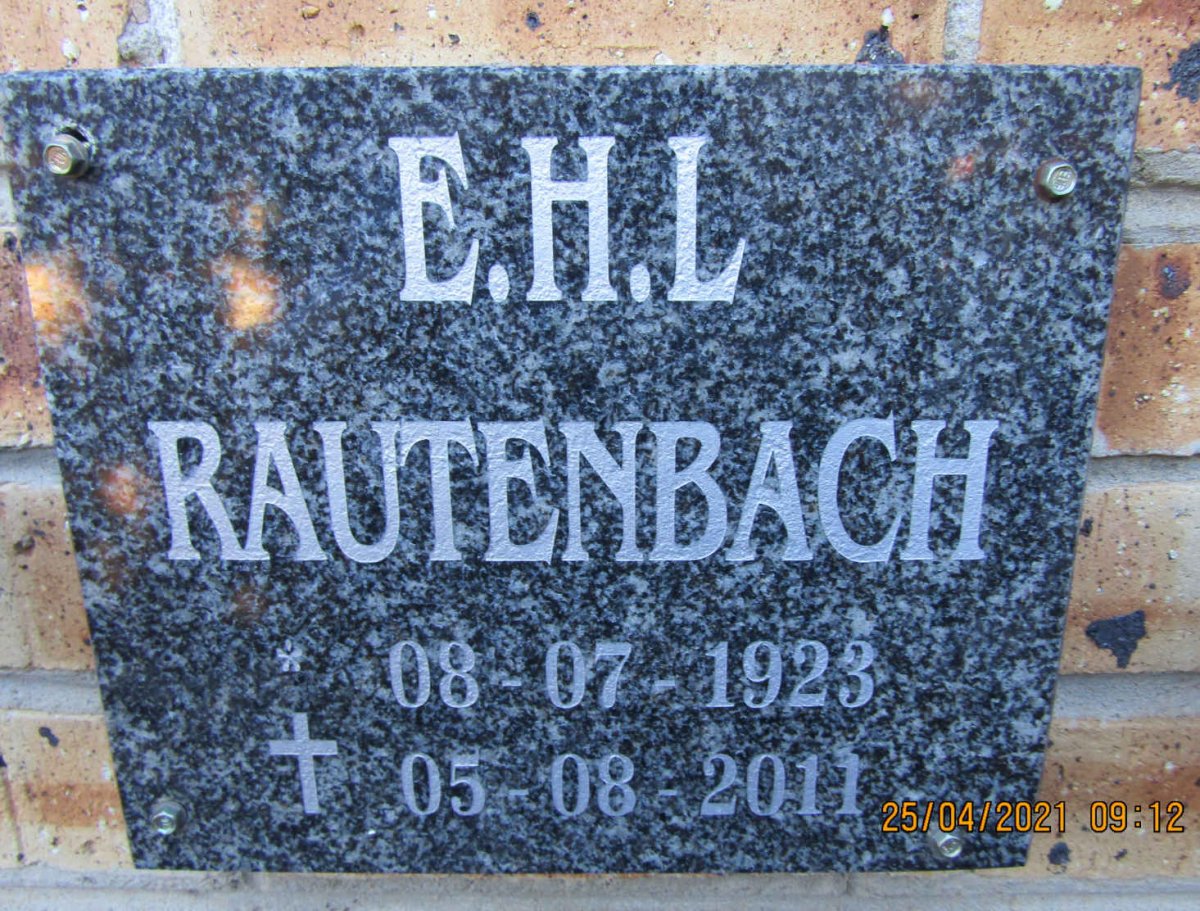 RAUTENBACH E.H.L. 1923-2011